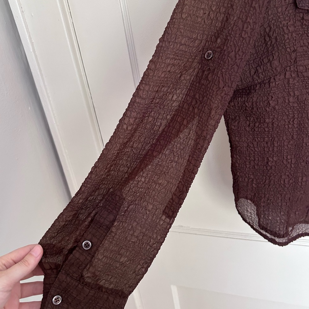 Sheer Button up - Picture 3 of 6